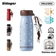 Sidagar 590ml 316 SS Water Bottle, Lasts 24-HourSEJUK, Large Capacity, Easy to Carry