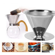 2018 Stainless Steel Pour Over Dripper Coffee One Layer Mesh Filter With Cup Stand Coffee Strainers