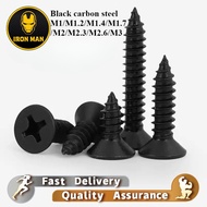 Black carbon steel KA countersunk self-tapping, wood screws, countersunk self-tapping screws, pointe