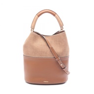 【二手】芙拉 (Furla) SFERA S 水桶包 2WAYブラウン皮革帆布 SFERA S 水桶包 單肩包 皮革棕色 女士 二手 A