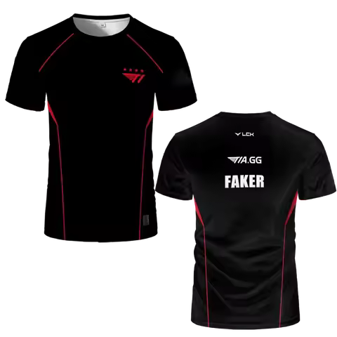 2024 League Of Legends SKT T1 Uniform T-shirt LOL Esports Faker Jersey T Shirt ZEUS Sport Game Team 