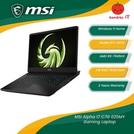 MSI Alpha 17 C7VG 025 17.3 QHD R9-7945HX Nvidia RTX4070 Gaming Laptop