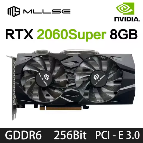 Mllse RTX 2060 Super 8GB Graphics Card GDDR6 256Bit PCIE PCI-E3.0 16X 1470MHz 2176units rtx 2060 sup