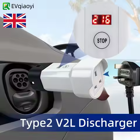 EVqiaoyi Type 2 V2L Discharger UK socket type2 Discharge with for Renault Jaecoo Omoda BYD Hyundai K