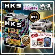 TOYOTA VIOS NCP42 - HKS SUPER OIL Premium 5W30(API SP/ILSAC GF6A)FULLY SYNTHETIC ENGINE OIL MINYAK H