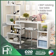 Bar table 360 Swivel Bar Counter Table dining table computer table home office desk bar table and ch