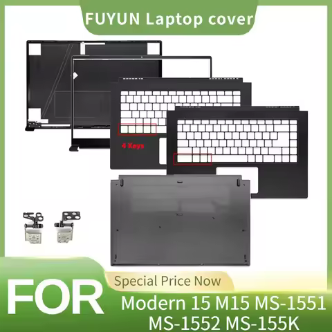 NEW For MSI Modern 15 M15 MS-1551 MS-1552 MS-155K Laptop LCD Back Cover Front Bezel Palmrest Bottom 