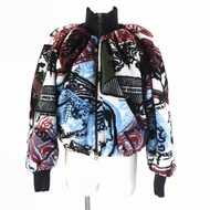 全新未使用LOUIS VUITTON Vuitton 2021 秋冬 Fornasetti Boa 抓絨拉鍊外套，多色，32 碼，義大利製造，正品，女款