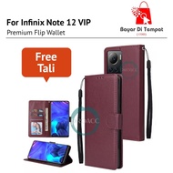 flip wallet INFINIX NOTE 12 VIP casing hp standing cover handphone