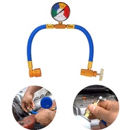 134a R134 Car Aircond Gas DIY Refill Charging Hose Single With Gauge | Refrigerant Topup Charging Ho
