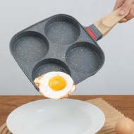 4-Cup Nonstick Egg Pan with Lid Egg Frying Pan Aluminum Versatile Breakfast Skillet for Eggs Pancak