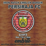 LI-013 Patch PERSIRAJA Kutaraja FC Emblem Embroidery Logo Jersey Ligina League Indonesia - 7.5cm - E