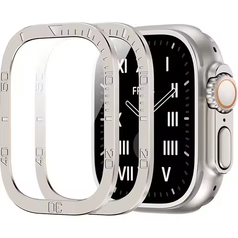 Tempered Glass for Apple Watch Ultra 2 49mm Screen Protector Anti-Scratch Metal Frame for IWatch Ser