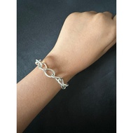 Monet Silvertone Link Bracelet