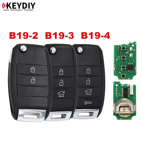 5 Piece KEYDIY KD B Series Control B19-2 B19-3 B19-4 for KD-MAX KD900 KD-X2 KD AMX Programmer for KI