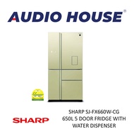 SHARP SJ-FX660W-CG 650L 5 DOOR FRIDGE WITH WATER DISPENSER ***2 YEARS WARRANTY***