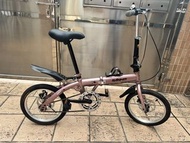 二手單車 16寸 暗粉色 Sanhe Horse摺疊單車 (元朗Yuen long)