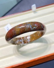 半價=$350 ‼️包順豐站‼️57.3圈🫶🏻 戰國紅瑪瑙手鐲💥🫶🏻 超靚紋路意境～ Size：57.3｜15.3｜8.8(mm)｜戰國紅瑪瑙