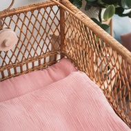 粉色平紋細布羽絨被和枕套