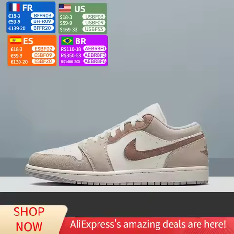Nike Air Jordan 1 Low Unisex Shoes, Classic Cushioned Comfort with Lightweight Support for Casual & 