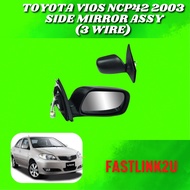 Toyota Vios Ncp42 2003 Side Mirror 3 Wire