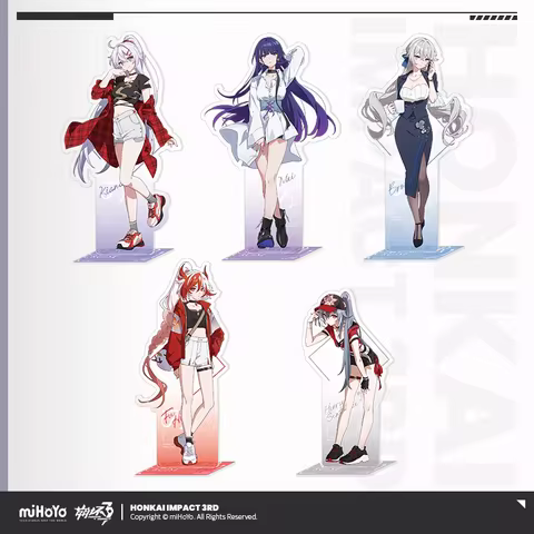 Pre Sale miHoYo Official Honkai Impact 3 Leisurely Summer Series Fifth Bullet Acrylic LiPai Kiana Br