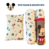 Baby Kid Children Pillow And Bolster Set  3 pcs Mickey Colourful
