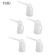 [YIJU] Oil Jug with Spout, Oil Dispenser Jug, Oil Measuring Cup, Durable White Oil Measuring Contain