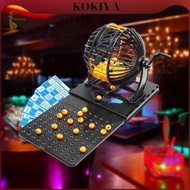 [kokiya] Family Bingo Lotto Game Bingo Set Bingo Chips Classic Lucky Ball Machine for Holiday Party 