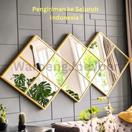 Grid Mirror Frameless Wall Mounted Mirror Decorative Square Mirror Grid Mirror Wall Mirror