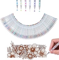 3D Acrylic Gel Pens, 1.0mm Fine Tip Large Capacity Colored Drawing Pens Sparkle Paint Pen for Kids A