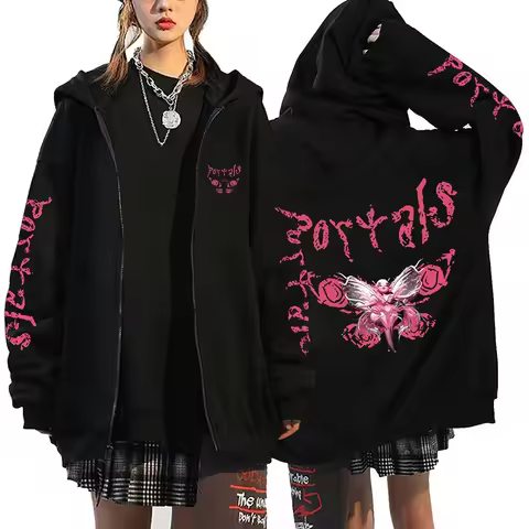 Melanie Martinez Portals Hoodies Melanie Martinez Zipper Sweatshirts Jackets Hip Hop Streetwear Coat