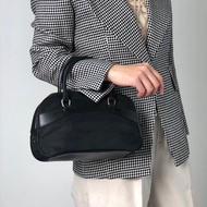 【日本直送名牌中古包】PRADA 普拉達 手提包 黑色 三角標誌 迷你波士頓包 vintage 古董 ezhmex