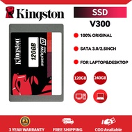 Kingston V300 120GB 240GB 2.5นิ้ว SSD SATA 3 III โซลิดสเตทไดรฟ์ภายในแล็ปท็อป SSD 6กิกะไบต์/วินาที
