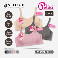 3 PCS Polini G209 Underwire Bra Comfortable Full CupWanita | Cup C Size 36-42