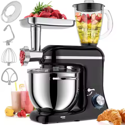 7L Stainless Steel Dough Heavy-Duty Vertical Mixer Household Appliance Cake Assistant Food Mixer and