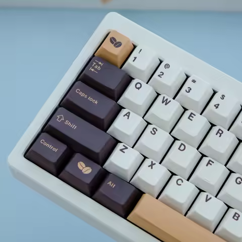 GMK Coffee Keycaps 129 Keys Cherry Profile DYE-SUB Personalized GMK Coffee keycaps For Mechanical Ke