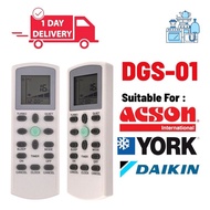 Acson York Daikin Air Conditioner Remote Control DGS-01