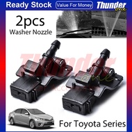 2Pcs Front Windscreen Wiper Spray Washer Jet Nozzle For Toyota Corolla Altis Camry Auris Highlander