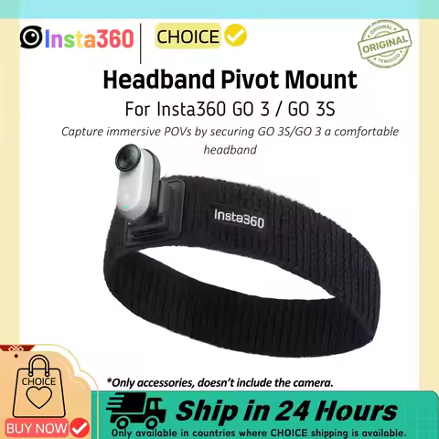 Insta360 GO 3S Headband Pivot Mount 90° Tilt 360° Rotatable Sports POV Clip For Insta 360 GO 3 GO3S 
