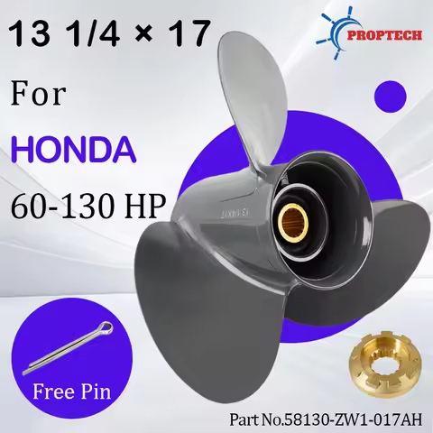 For Honda Outboard Motor Propeller 60-130hp Boat Ship Aluminum Screw 3 Blade 15 Spline Fit 13 1/4*17