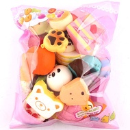10pcs Soft Squishy Slow Rising Jumbo Squeeze Cake/Bread Cell Phone Strap