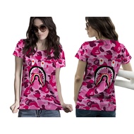 TiniShop - BAPE SHARK Full Print Women's T-Shirt BAPE SHARK 3D Character T-Shirt/