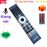 Remote điều khiển tivi ASANZO Mã 11 Giọng nói điều khiển TV ASANZO internet - Tặng kèm pin - Tạp Hóa