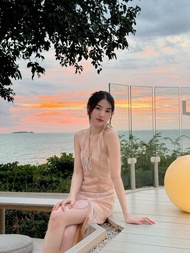 Ruffle Ombre Dress ชุดเดรส ออกงาน ไปทะเล (ไม่ต้องเผื่อไซส์)