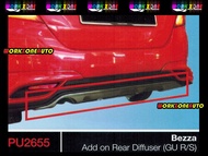 PU2655 Perodua Bezza PU Rear Diffuser (Gear Up) Body kit Bodykit