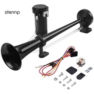 150Db 24V Train Horn Black Horn for Truck, Single Trumpet Truck Air Horn, for 24V Vehicles Train Car