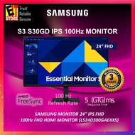 Samsung Monitor 24" S3 S30GD FHD 100HZ , 5ms, AMD FreeSync, FLICKER FREE EYE CARE -3yrs warranty