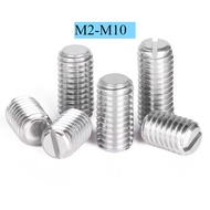 [XNY] 304 Stainless Steel Tightening Screw Flat Head Top Screw Flat Head Slotted Meter Screw Flat En