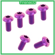 [FRENECI2] 6pcs Titanium Alloy M5 10/12mm Mountain Road Bike Brake Disc Head Screw Bolt